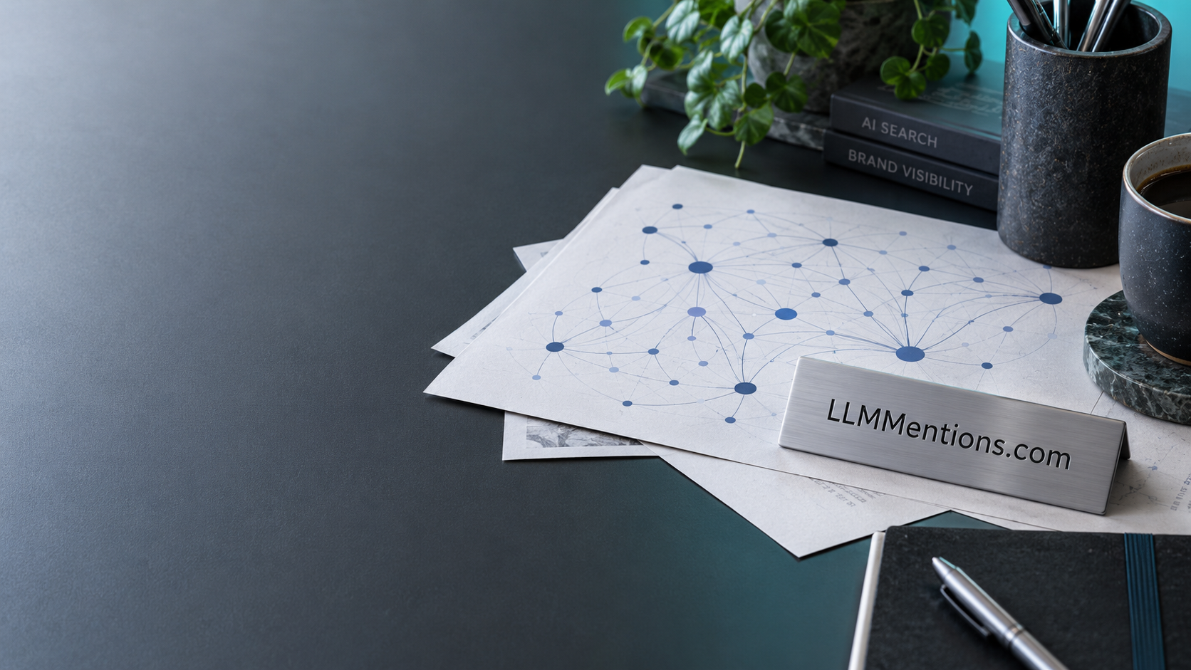 Quiet desk with outbound planning materials